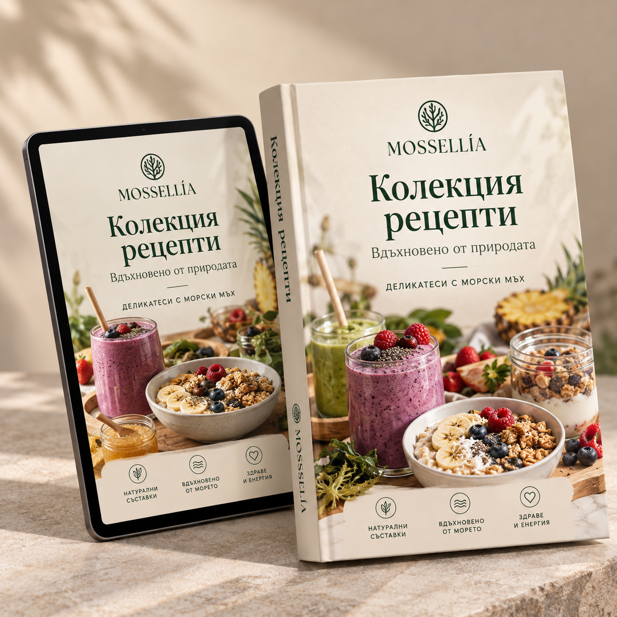 Колекция рецепти MOSSÉLIA — книга и версия за таблет